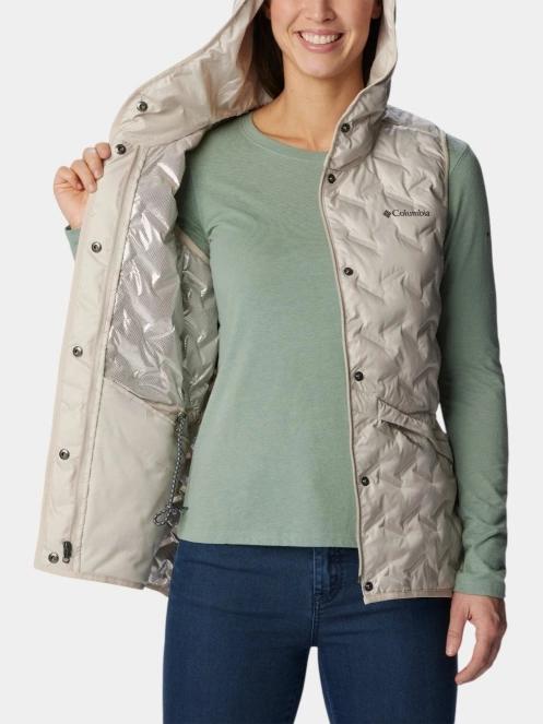 Columbia Delta Ridge II Down Hooded Vest női mellény homok színben 6