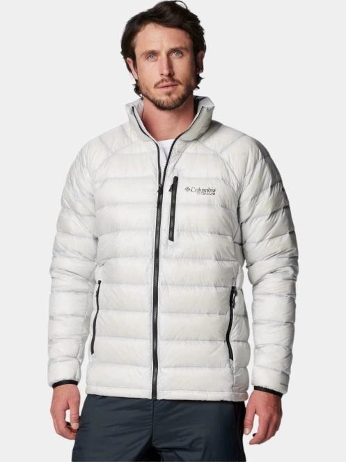 Columbia Arctic Down Jacket férfi steppelt átmeneti kabát szürke színben 2