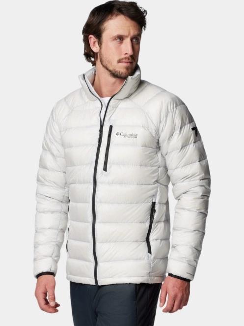 Columbia Arctic Down Jacket férfi steppelt átmeneti kabát szürke színben 3