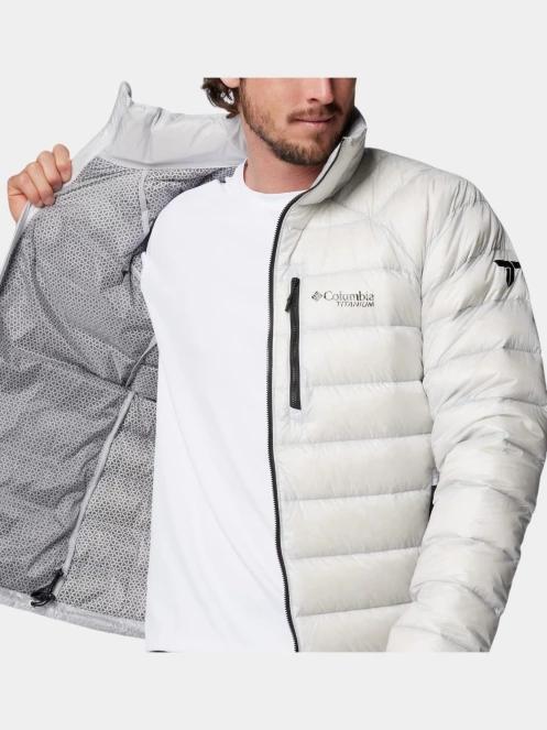 Columbia Arctic Down Jacket férfi steppelt átmeneti kabát szürke színben 6