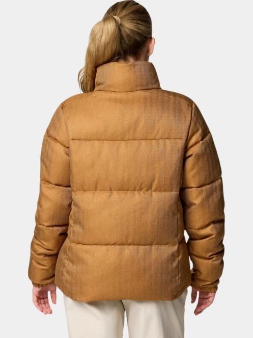 Columbia Puffect Herringbone Jacket női télikabát barna színben 4