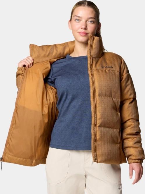 Columbia Puffect Herringbone Jacket női télikabát barna színben 6