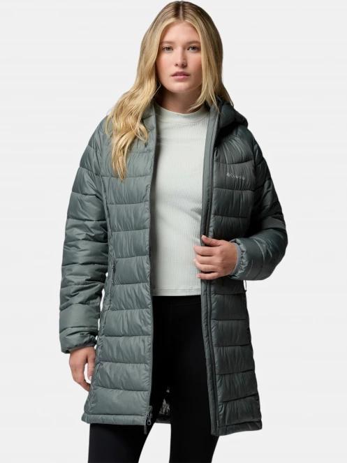 Columbia Powder Lite II Mid Jacket női télikabát zöld színben 6