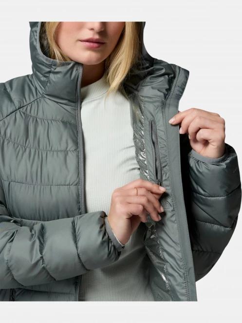 Columbia Powder Lite II Mid Jacket női télikabát zöld színben 7