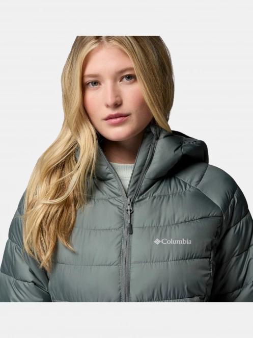 Columbia Powder Lite II Mid Jacket női télikabát zöld színben 8