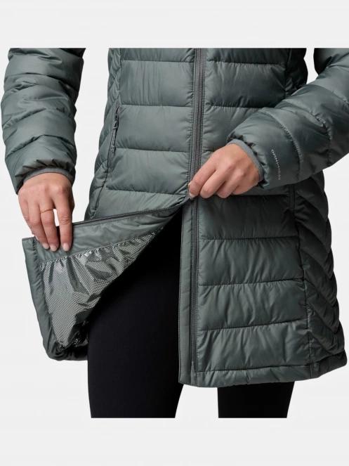 Columbia Powder Lite II Mid Jacket női télikabát zöld színben 9