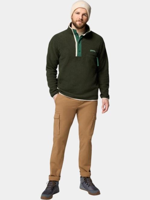 Columbia Helvetia II Half Snap Fleece férfi polár pulóver zöld színben 5