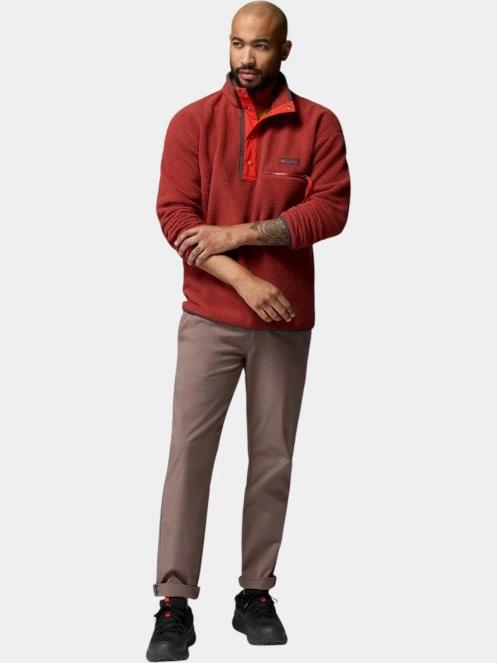 Columbia Helvetia II Half Snap Fleece férfi polár pulóver piros színben 5