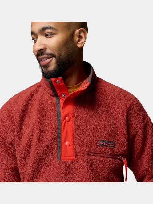 Columbia Helvetia II Half Snap Fleece férfi polár pulóver piros színben 6