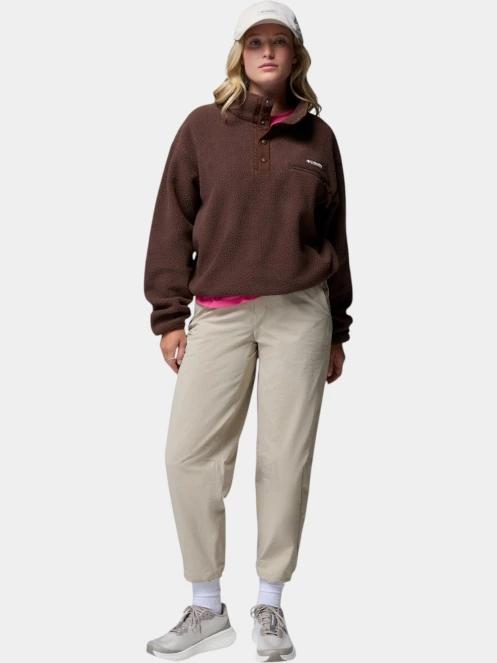 Columbia Helvetia II Cropped Half Snap Fleece női polár pulóver barna színben 5