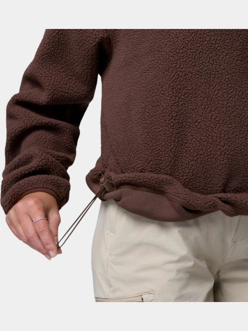 Columbia Helvetia II Cropped Half Snap Fleece női polár pulóver barna színben 7