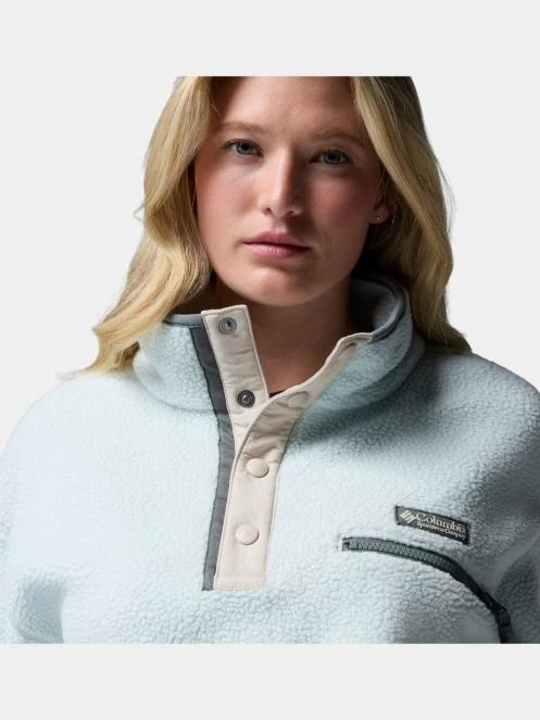 Columbia Helvetia II Cropped Half Snap Fleece női polár pulóver világoszöld színben 6