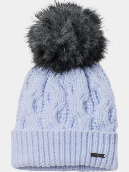 Columbia Boundless Days Cable Knit Pom Beanie női kötött sapka kék színben 2