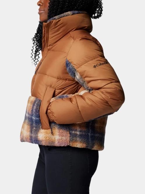 Columbia Leadbetter Point II Print Sherpa Hybrid női átmeneti kabát barna színben 3