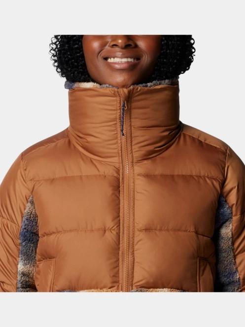 Columbia Leadbetter Point II Print Sherpa Hybrid női átmeneti kabát barna színben 6