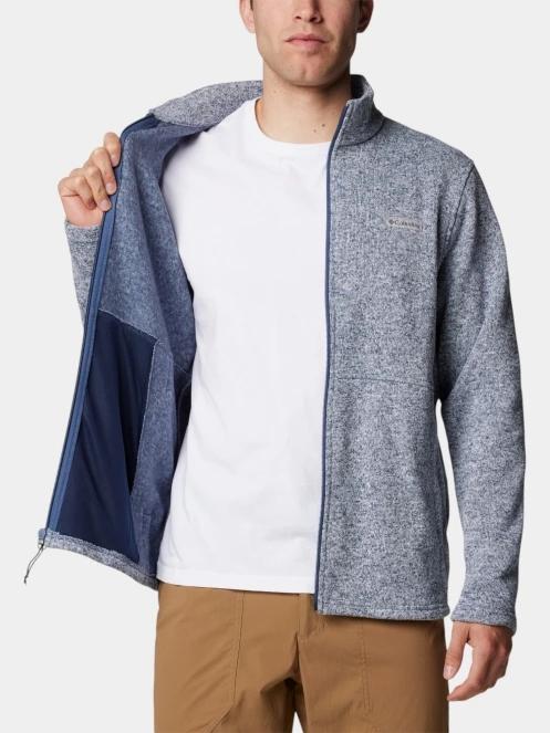 Columbia Alto Pass Full Zip Fleece férfi polár pulóver világoskék színben 5