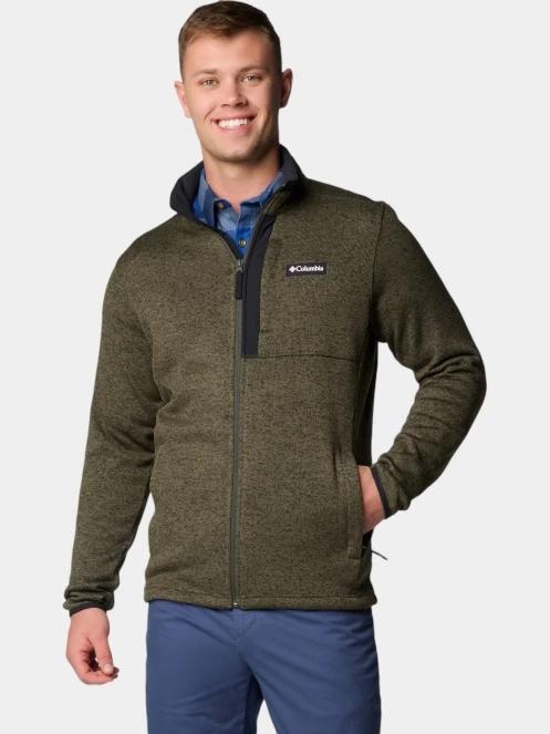 Columbia Sweater Weather Full Zip férfi polár pulóver zöld színben 2