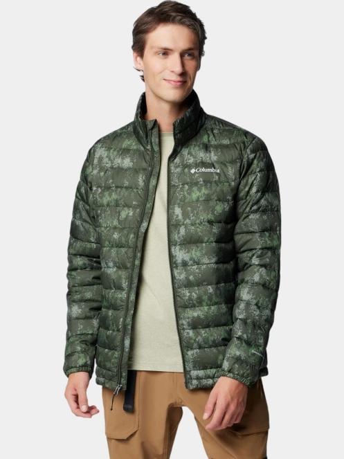 Columbia Powder Lite II Printed Jacket férfi átmeneti kabát zöld színben 6