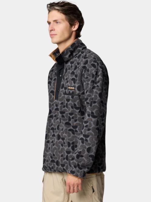 Columbia Helvetia II Printed Half Snap Fleece férfi polár pulóver szürke színben 3