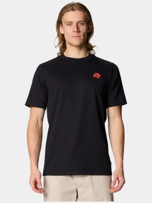 Mountain Hardwear MHW Circle Short Sleeve férfi rövid ujjú póló fekete színben 2