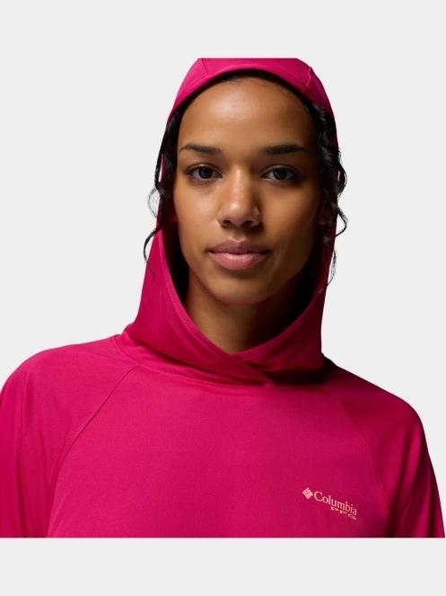 Columbia Tidal Tee II Hoodie női hosszú ujjú sport póló magenta színben 8