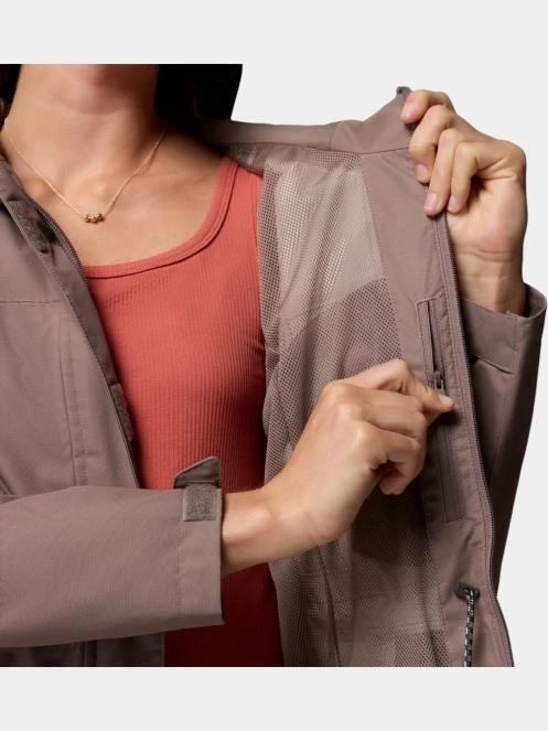 Columbia Hikebound II Long Jacket női esőkabát barna színben 7