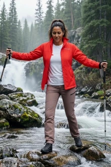 Columbia Loop Trail III Windbreaker női széldzseki piros színben 11