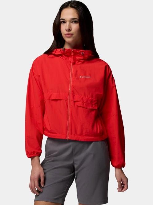 Columbia Spire Valley Cropped Windbreaker női széldzseki piros színben 2