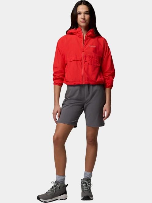 Columbia Spire Valley Cropped Windbreaker női széldzseki piros színben 5