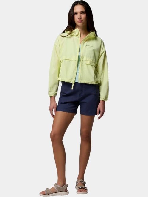 Columbia Spire Valley Cropped Windbreaker női széldzseki sárga színben 5