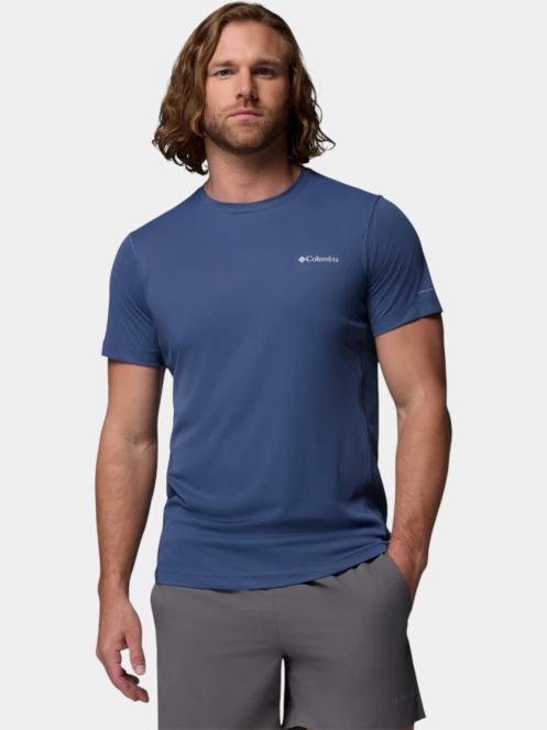 Columbia Zero Rules Light Short Sleeve Crew férfi rövid ujjú sport póló kék színben 2