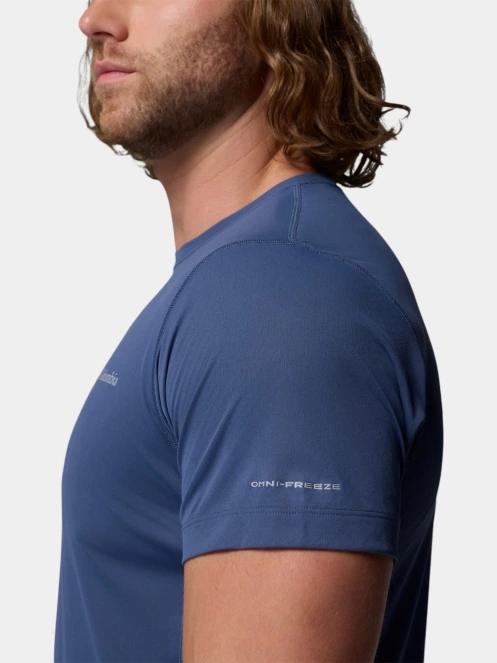 Columbia Zero Rules Light Short Sleeve Crew férfi rövid ujjú sport póló kék színben 7