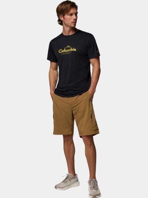 Columbia Zero Rules Light Short Sleeve Graphic Crew férfi rövid ujjú sport póló fekete színben 5