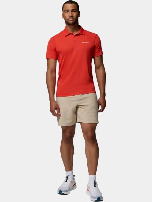 Columbia Zero Rules Light Polo férfi galléros sport póló piros színben 5