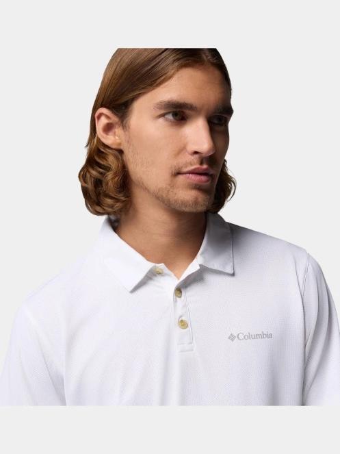 Columbia Tech Trail Utility Polo férfi galléros sport póló fehér színben 6