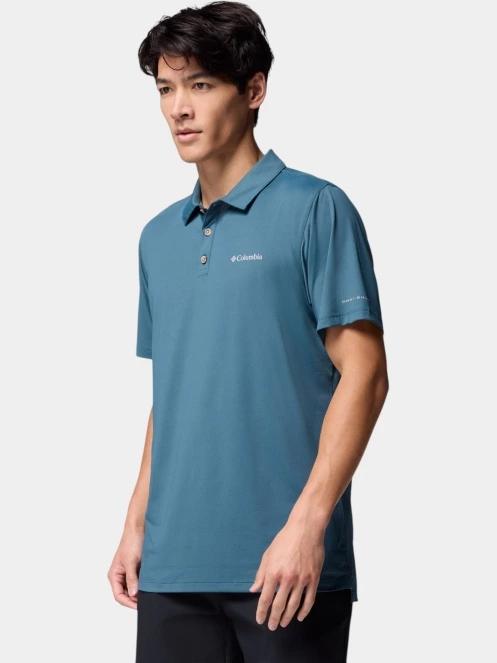 Columbia Tech Trail Utility Polo férfi galléros sport póló kék színben 3