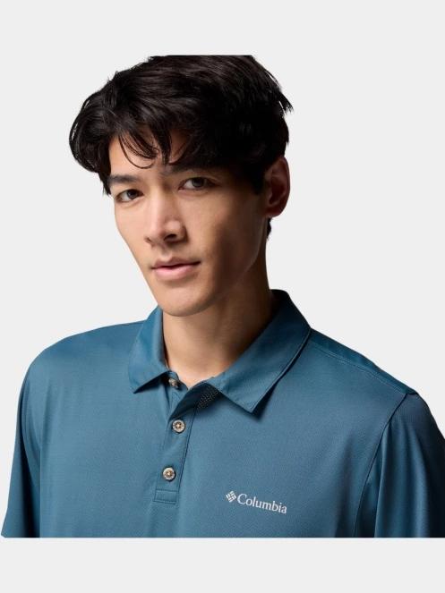 Columbia Tech Trail Utility Polo férfi galléros sport póló kék színben 6
