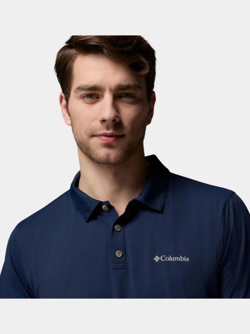 Columbia Tech Trail Utility Polo férfi galléros sport póló sötétkék színben 6