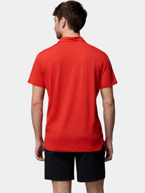 Columbia Tech Trail Utility Polo férfi galléros sport póló piros színben 4