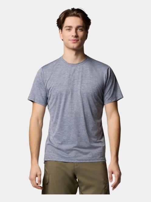 Columbia Tech Trail Utility Short Sleeve Crew férfi rövid ujjú sport póló kék színben 2