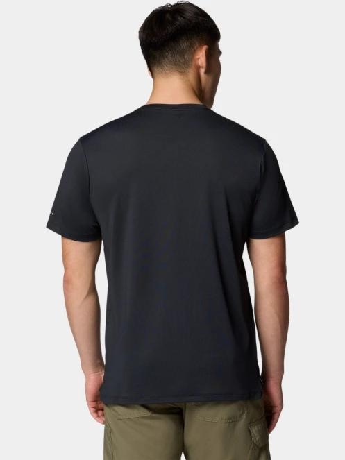 Columbia Tech Trail Utility Short Sleeve Crew férfi rövid ujjú sport póló fekete színben 4