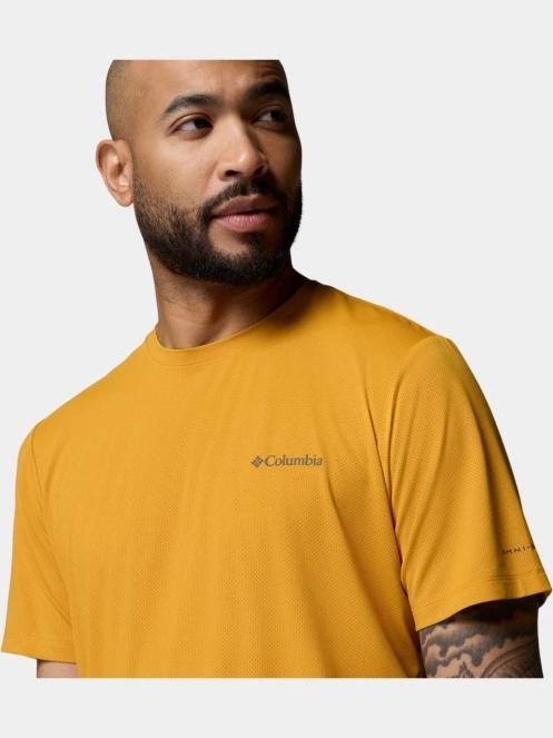 Columbia Tech Trail Utility Short Sleeve Crew férfi rövid ujjú sport póló narancssárga színben 6
