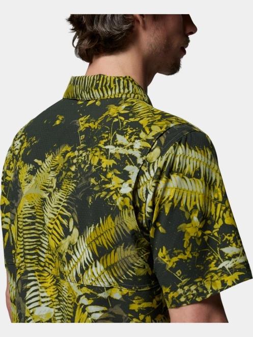 Columbia Tech Trail Utility Printed Woven Short Sleeve férfi rövid ujjú ing sötétzöld színben 6