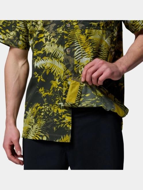 Columbia Tech Trail Utility Printed Woven Short Sleeve férfi rövid ujjú ing sötétzöld színben 7