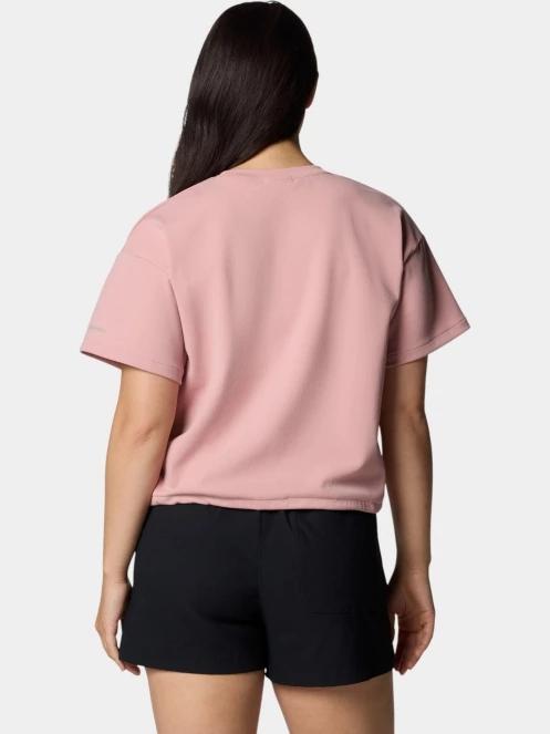 Columbia Granite Point Knit Short Sleeve Shirt női rövid ujjú póló rózsaszín színben 4