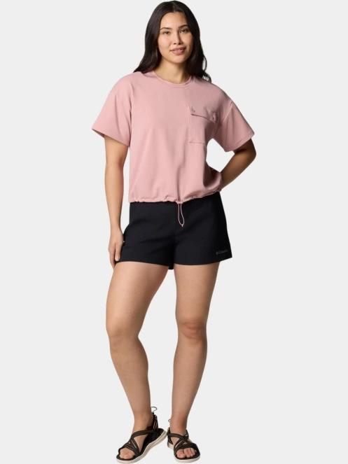 Columbia Granite Point Knit Short Sleeve Shirt női rövid ujjú póló rózsaszín színben 5