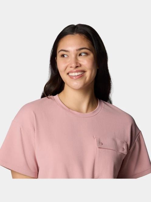 Columbia Granite Point Knit Short Sleeve Shirt női rövid ujjú póló rózsaszín színben 6