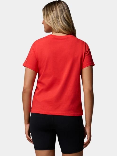 Columbia Rolling Bend Graphic Short Sleeve Shirt női rövid ujjú póló piros színben 4