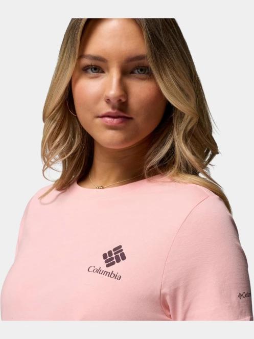 Columbia Rolling Bend Graphic Short Sleeve Shirt női rövid ujjú póló rózsaszín színben 6