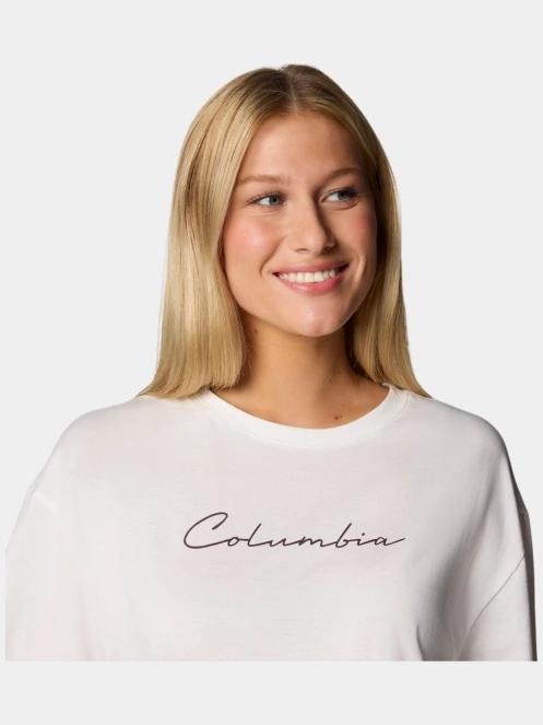 Columbia Rolling Bend Graphic Oversized Tee női rövid ujjú póló fehér színben 6
